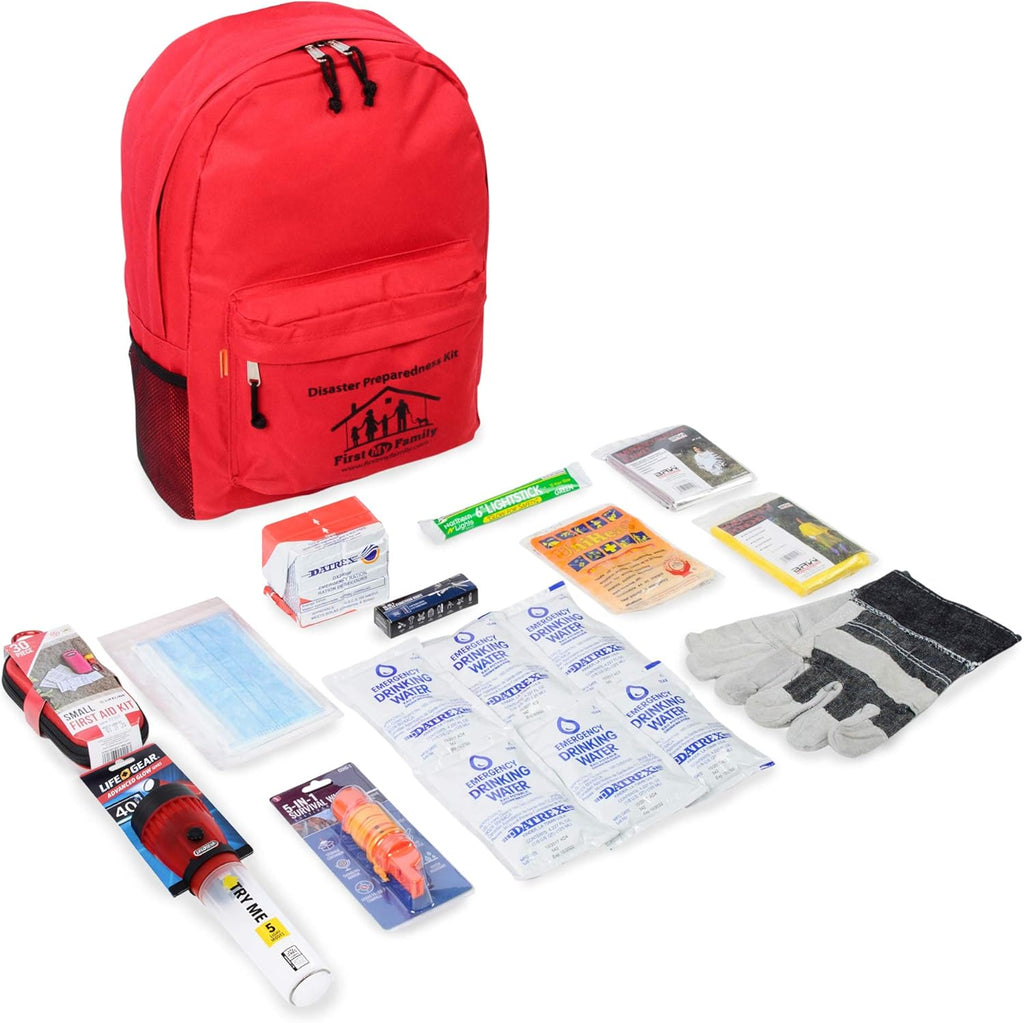 72 Hour Emergency Survival Kit in Red Backpack S145850