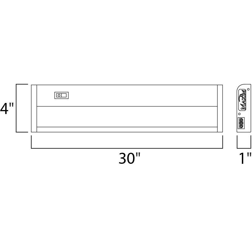 30 inch Satin Nickel Under Cabinet Lighting T925