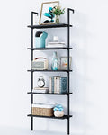 6 Tier Black Ladder Bookshelf Y670671