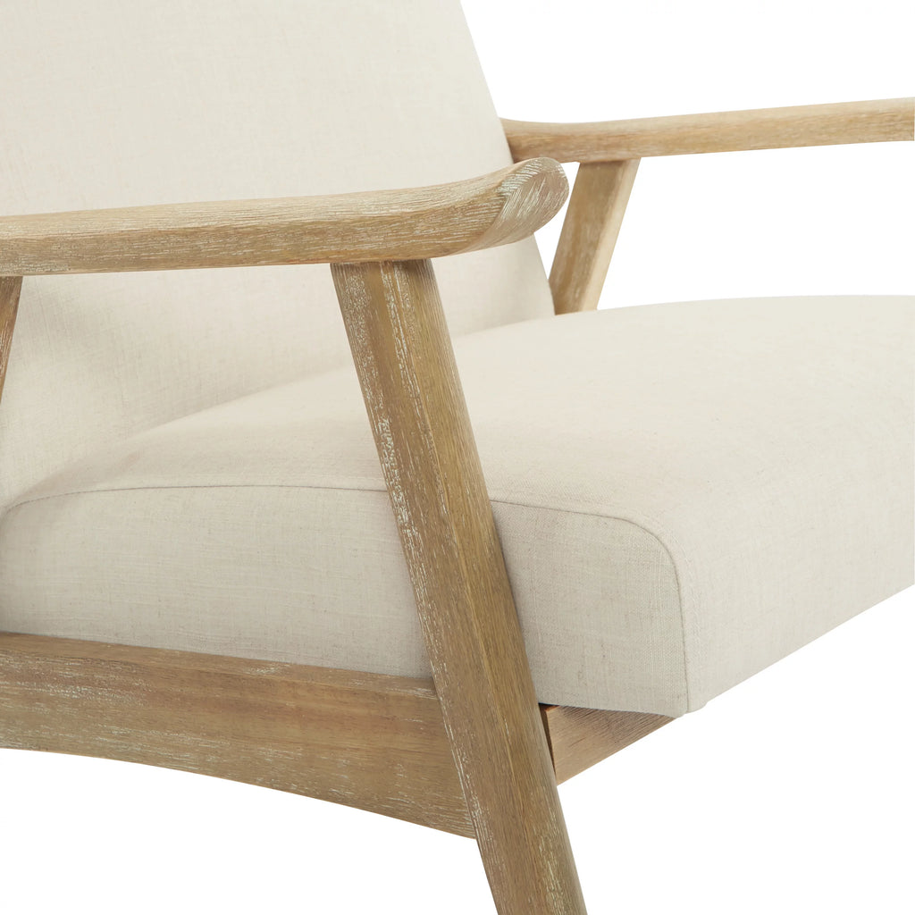Linen Fabric Chair with Brushed Finished Frame Q93197