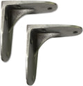 Black 2 Pack Cast Iron L-Shaped Shelf Bracket X90707