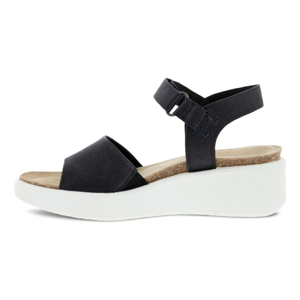Black Nubuck Wedge Sandal K106