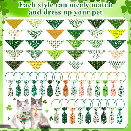 108 Pcs Dog Bandanas Bow Tie Set Plaid Pattern Adjustable Washable Reversible F495169