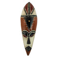 Decorative Ghanaian Large African Rubber Wood Mask, Orange G496969