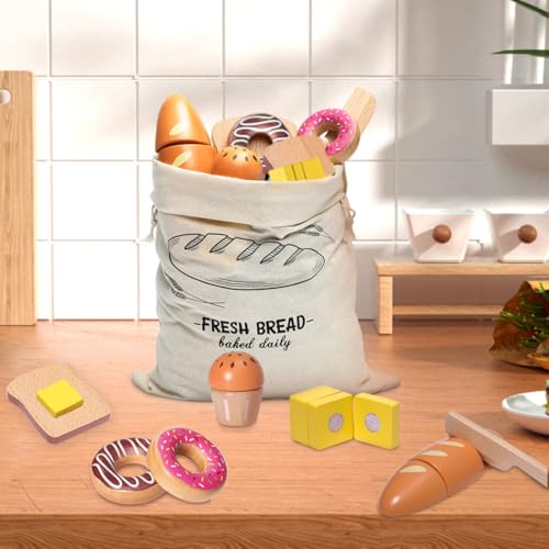 Wooden Bakery Playset with Storage Bag P13423