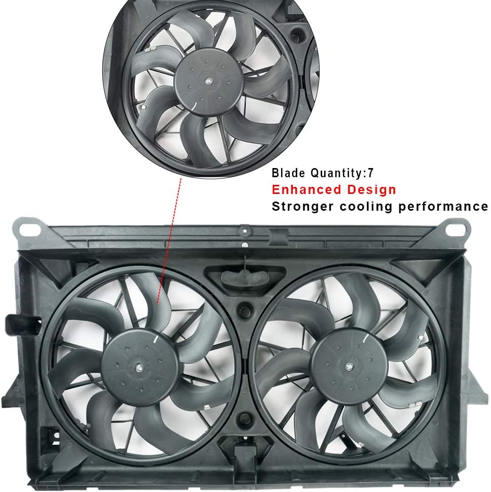 Replacement Dual Radiator & Condenser Cooling Fan Assembly C504