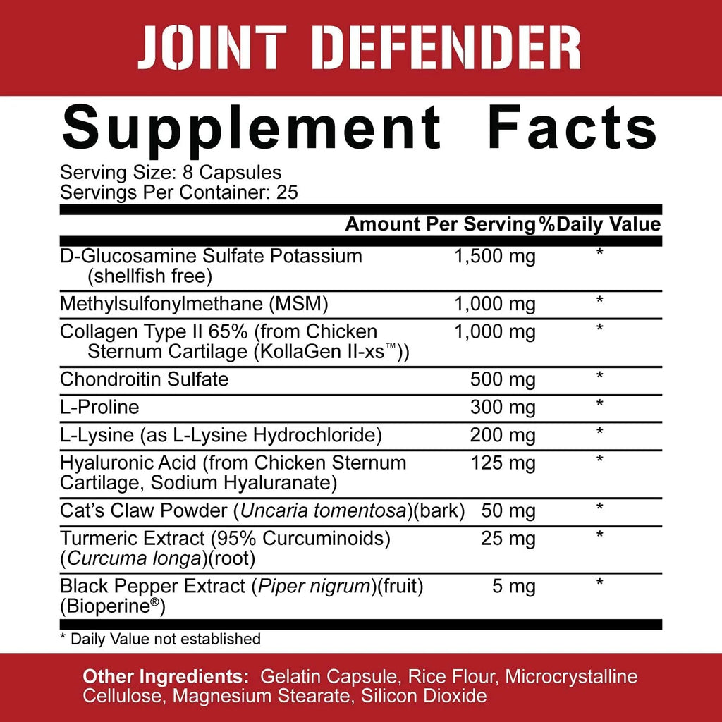 Collagen Glucosamine Chondroitin Turmeric MSM 200 Capsules D146769