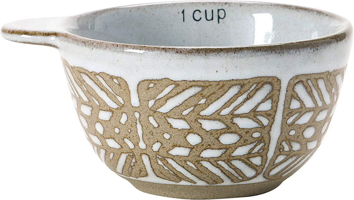 White Stoneware Measuring Cups, Set of 4 L63732