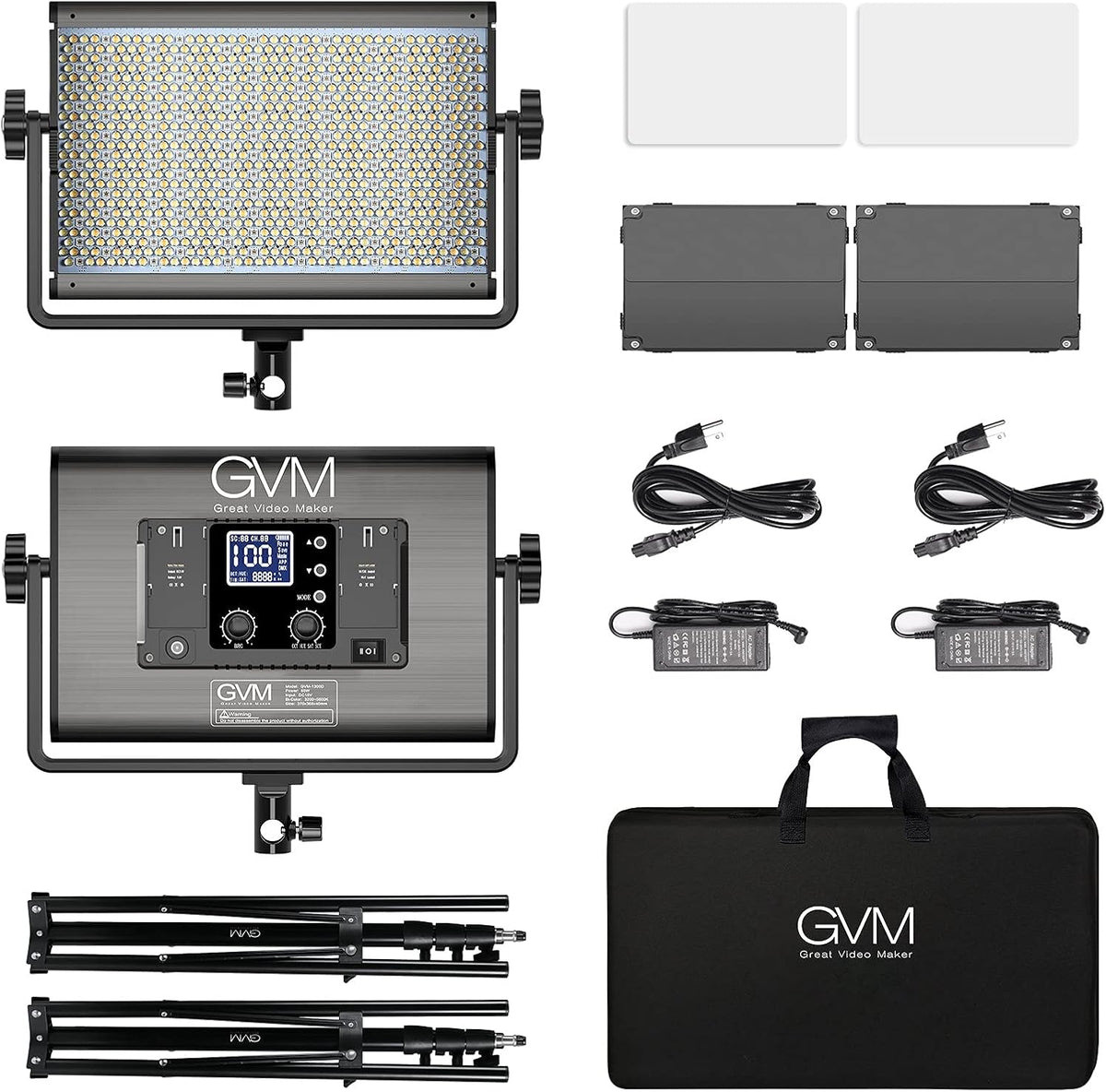 RGB LED Video Light 65W 2 Packs Aluminum Alloy J161093