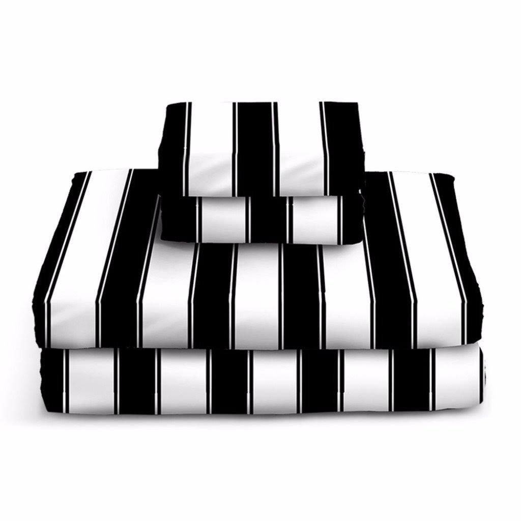 Black and White Striped Sheets O819694