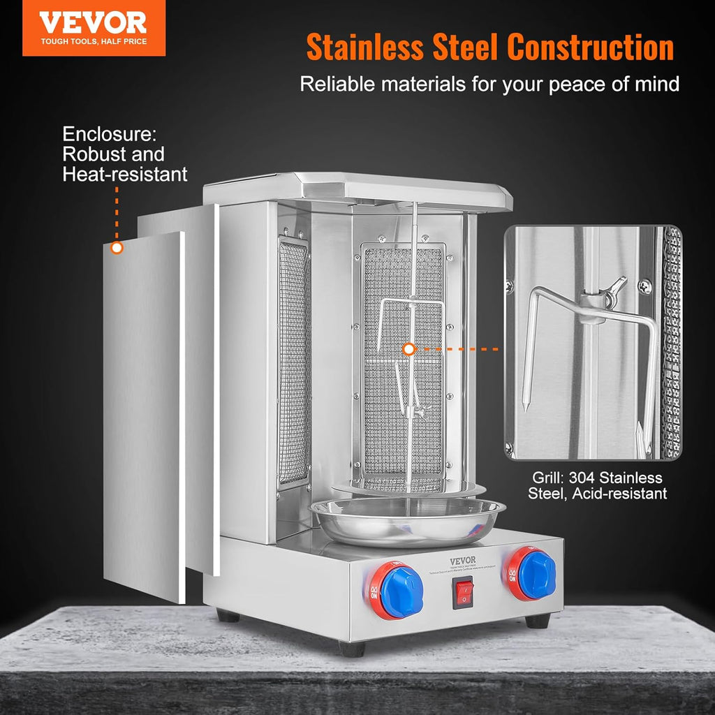 13 lbs Capacity Gas Vertical Broiler Shawarma Machine C541577