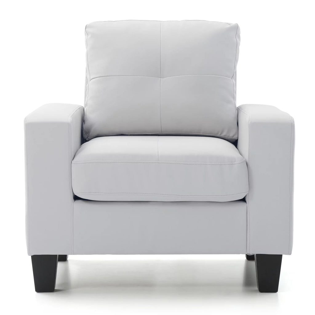 White Faux Leather Club Chair O582236