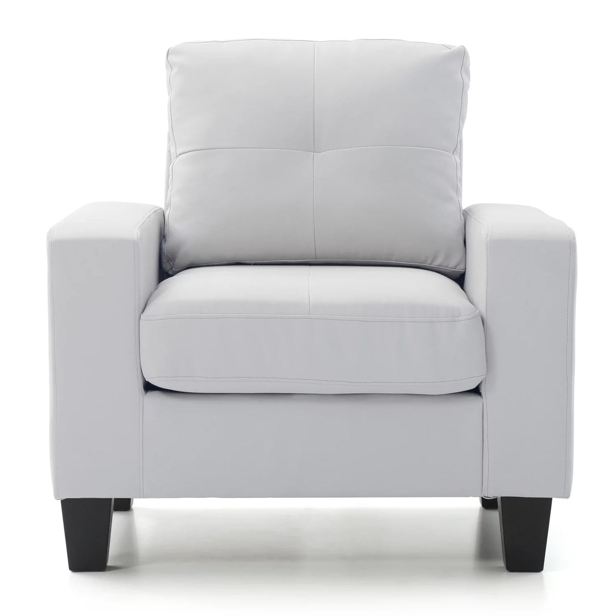 White Faux Leather Club Chair O582236