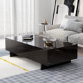 42.5" High Gloss Black Marble Coffee Table U420756