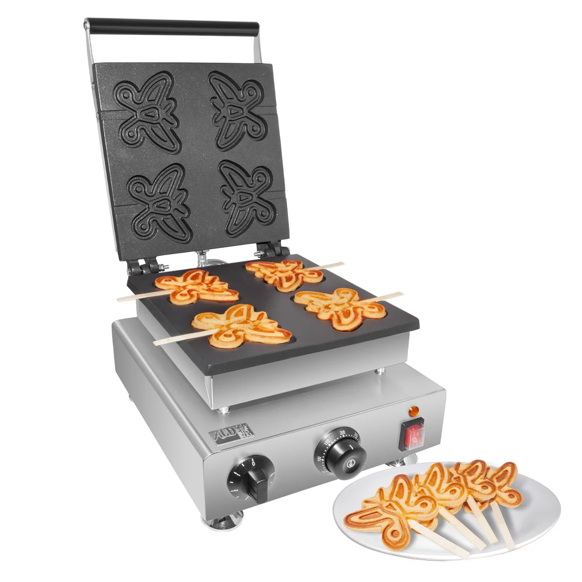 Butterfly-Shaped 4 Pcs Stainless Steel Waffle Maker Z891057