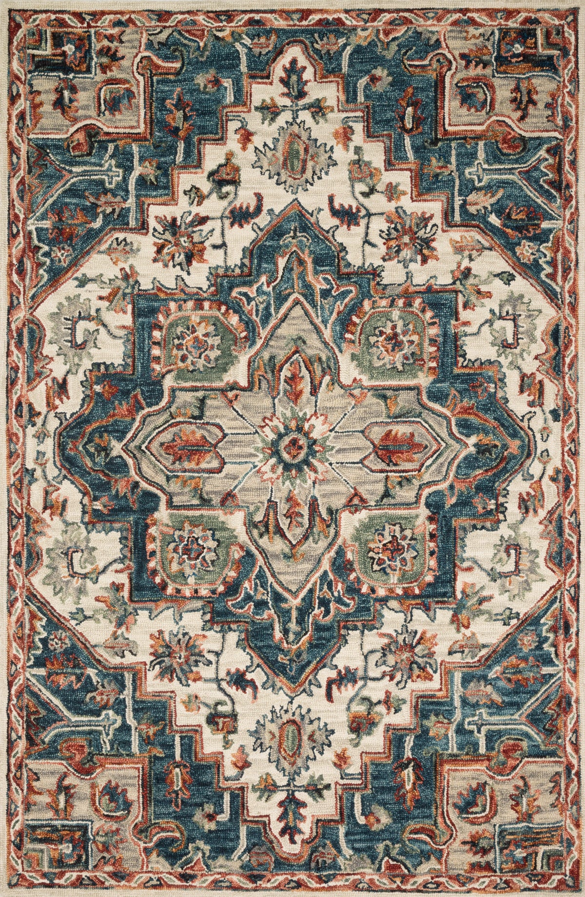 Blue Red 7'9 x 9'9 Rug P947