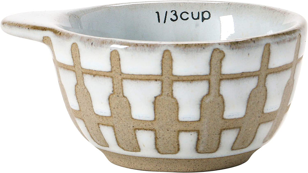 White Stoneware Measuring Cups, Set of 4 L63732