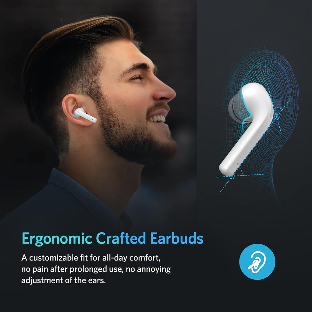 White Pack of 2 Bluetooth Noise Cancelling True Wireless Earbuds W921633