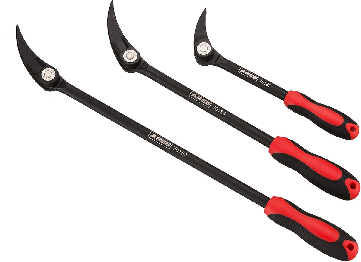 3-Piece Indexable Pry Bar Set, Chrome Vanadium Steel, 8-Inch, 12-Inch and 16-Inch Z8151