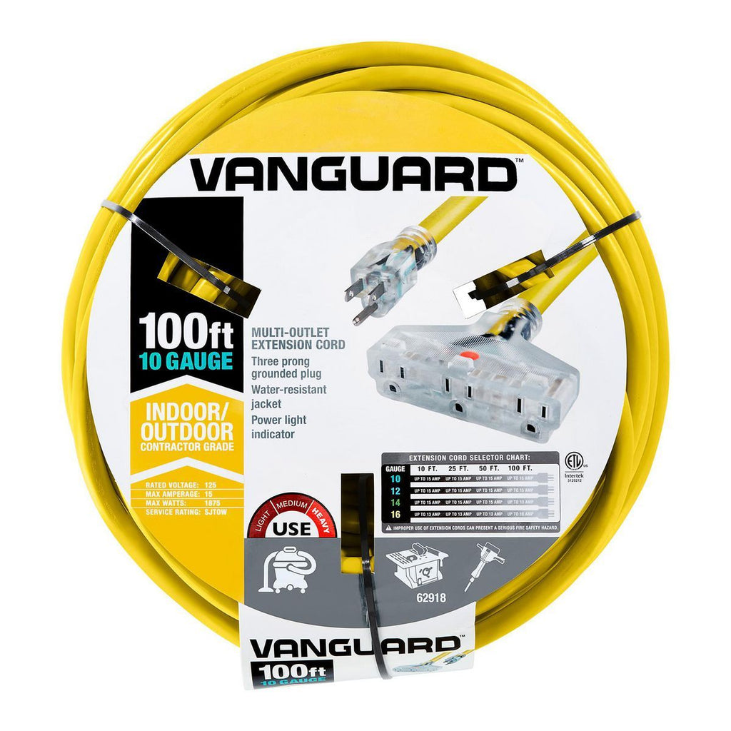 100 ft. 10/3 Gauge Triple-Tap Extension Cord I311