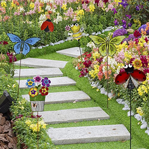 Blue Butterfly Metal Garden Stake X13783