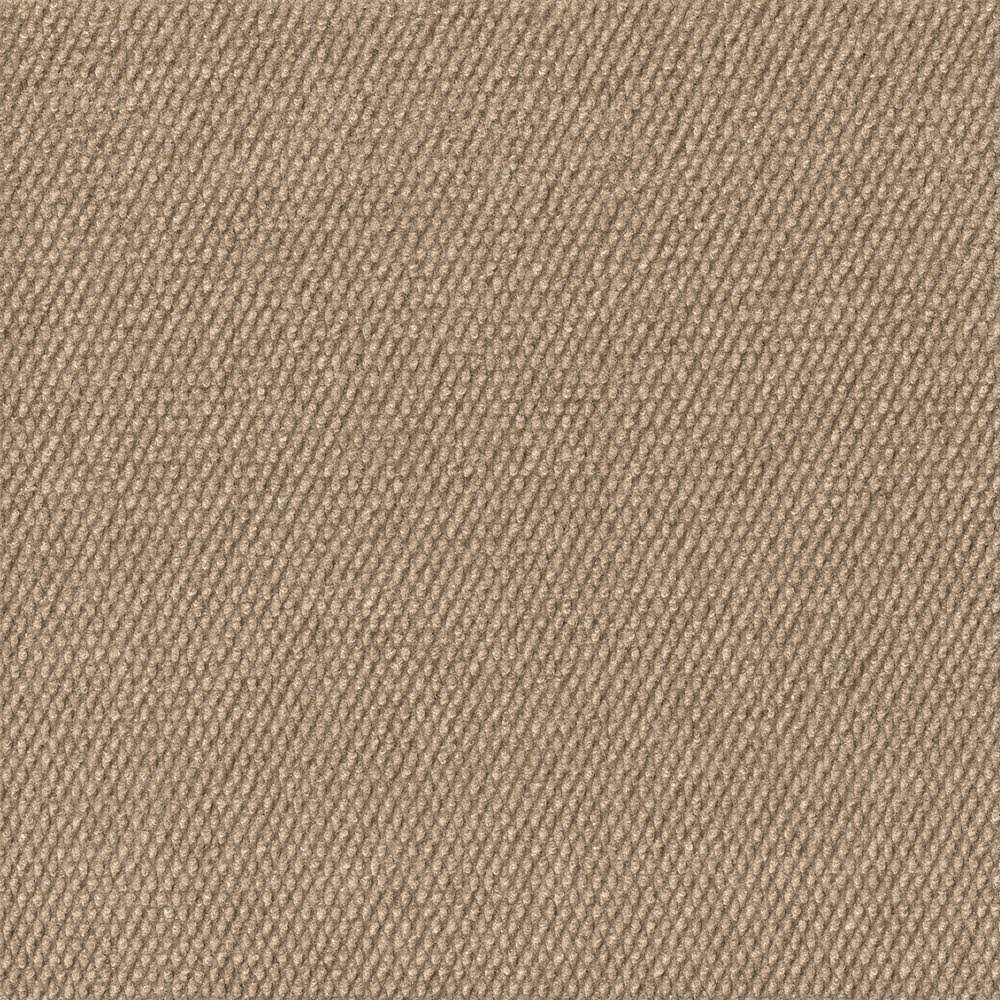 Peel and Stick Taupe Texture Carpet Tile 18 in. x 18 in. 16 Tiles/Case H97896