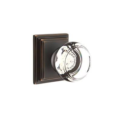 Single Dummy Crystal Knob with Oil Rubbed Bronze Finish O597