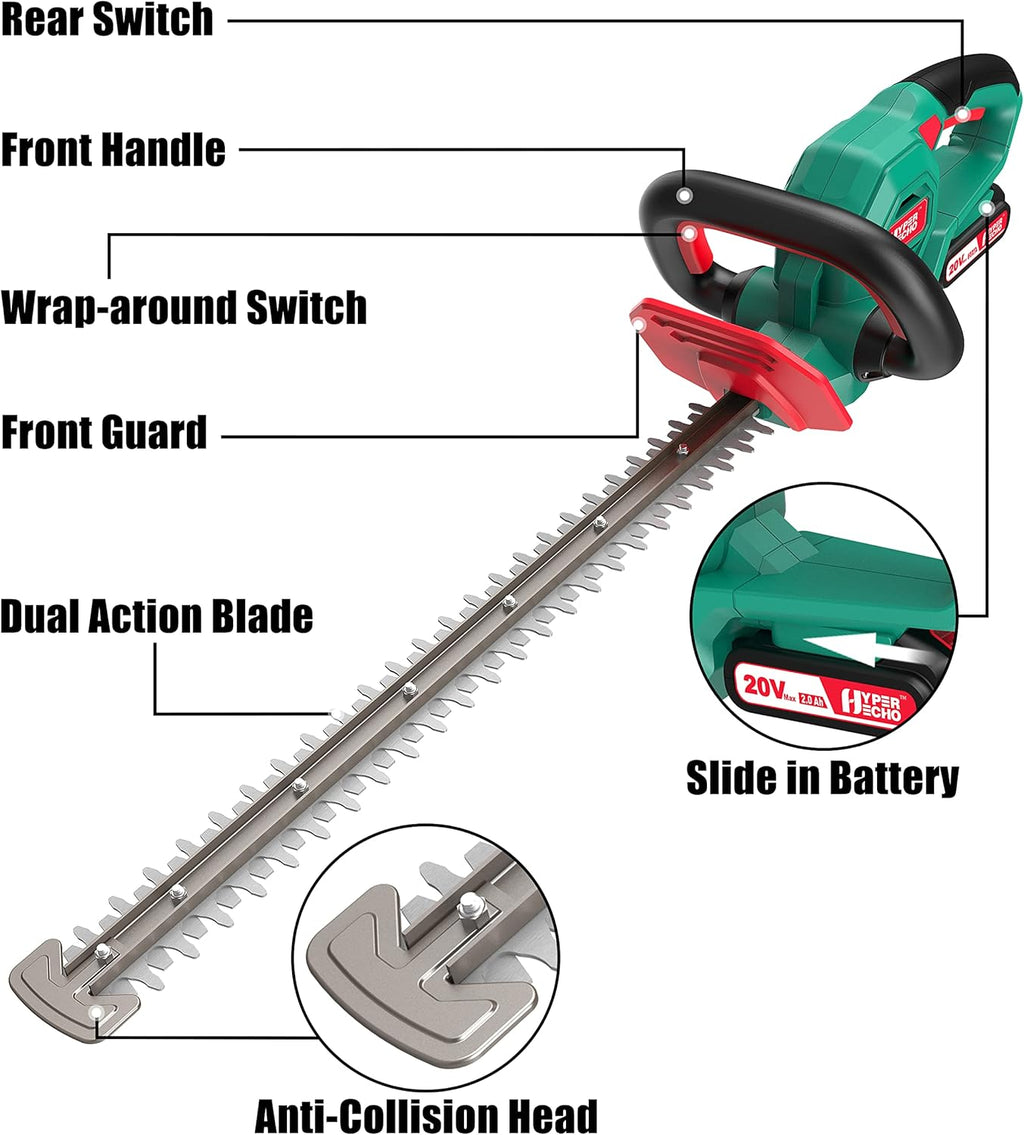 Cordless Hedge Trimmer 40V MAX 24-Inch 1" Cutting Capacity Brushless Motor K224441