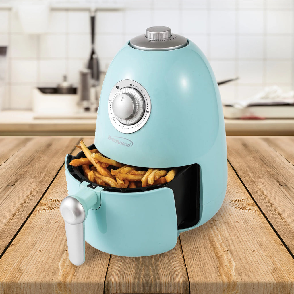 Blue 2 Quart Electric Air Fryer with Timer and Temperature Control F7797