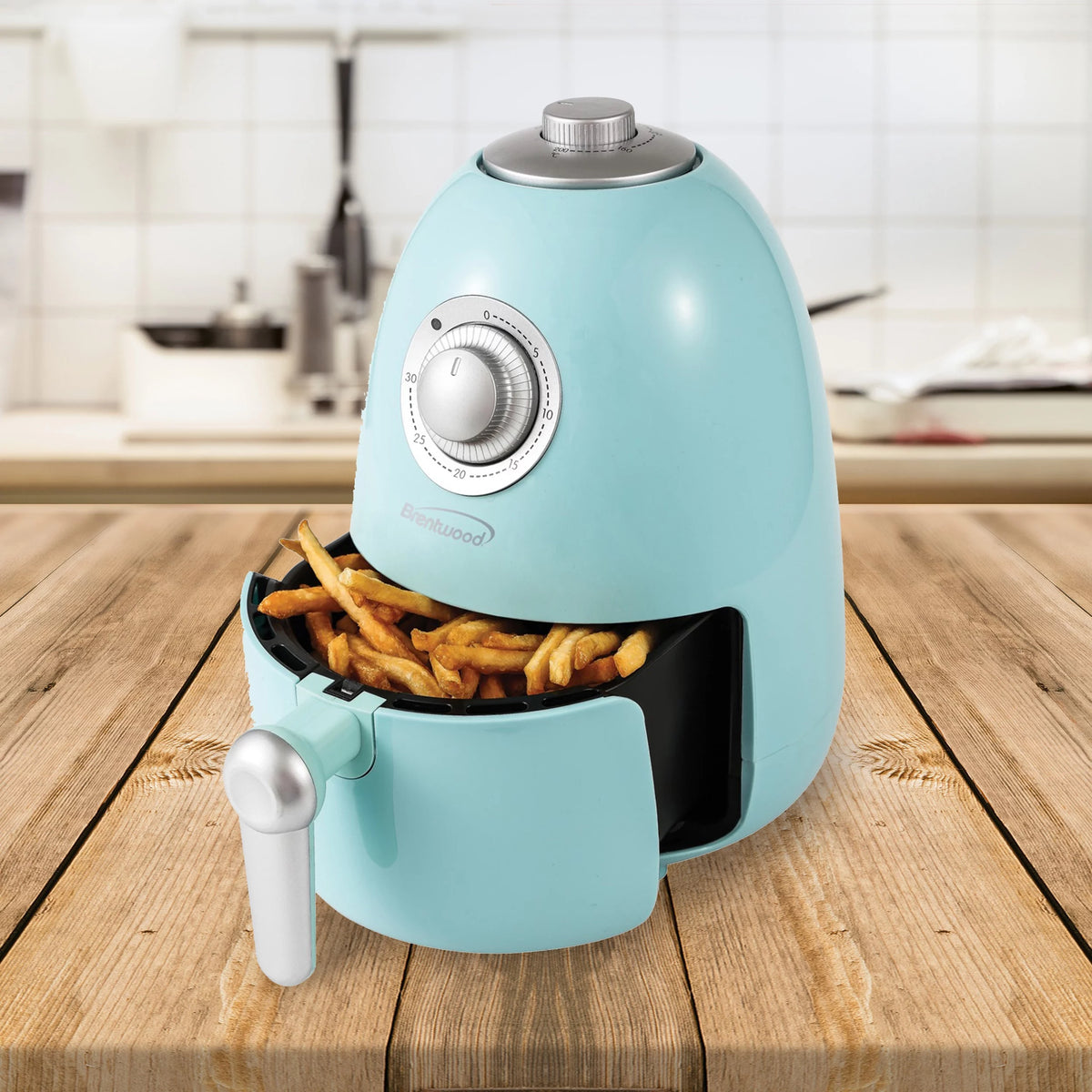 Blue 2 Quart Electric Air Fryer with Timer and Temperature Control F7797