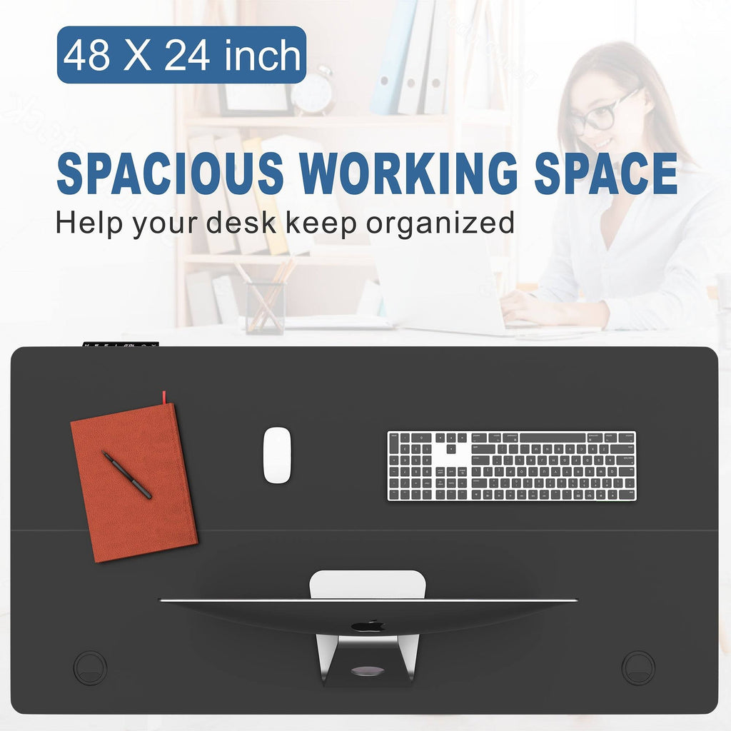 Black 48 x 24 Height Adjustable Electric Standing Desk O1743