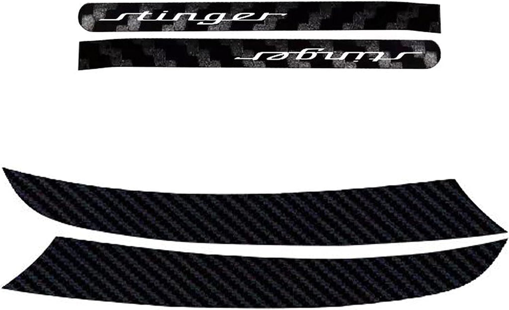 3D Carbon Fiber Front Hood Rally Stripes Decal Pack of 2 F7219