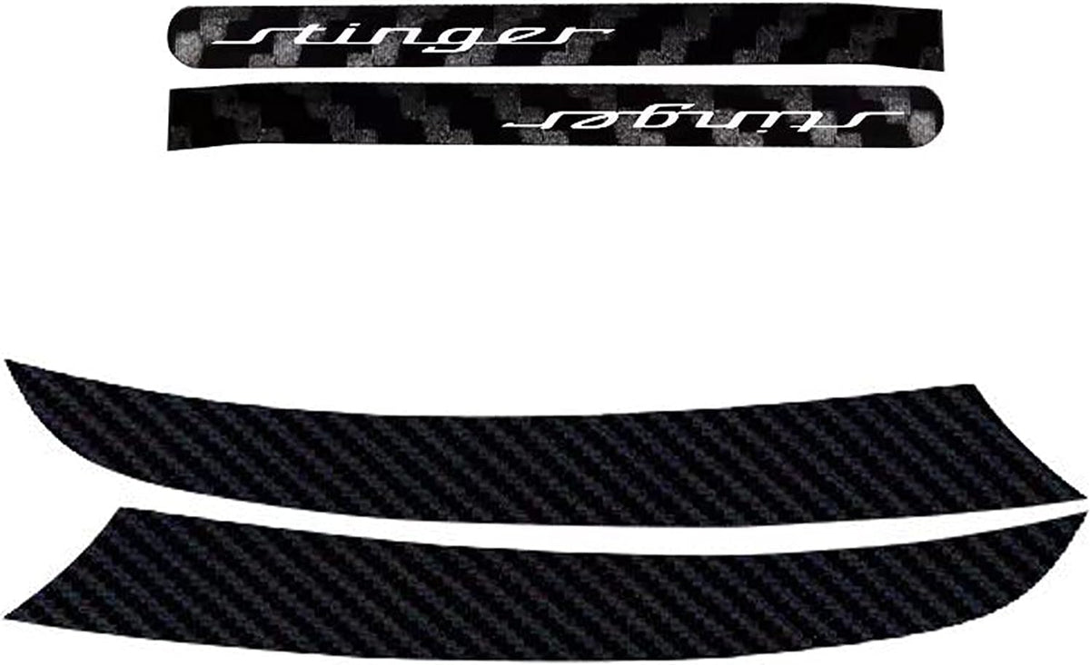 3D Carbon Fiber Front Hood Rally Stripes Decal Pack of 2 F7219