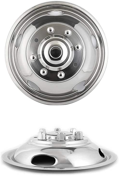 4pc 19.5inch Polished Stainless Steel Dually Wheel Simulators F148792