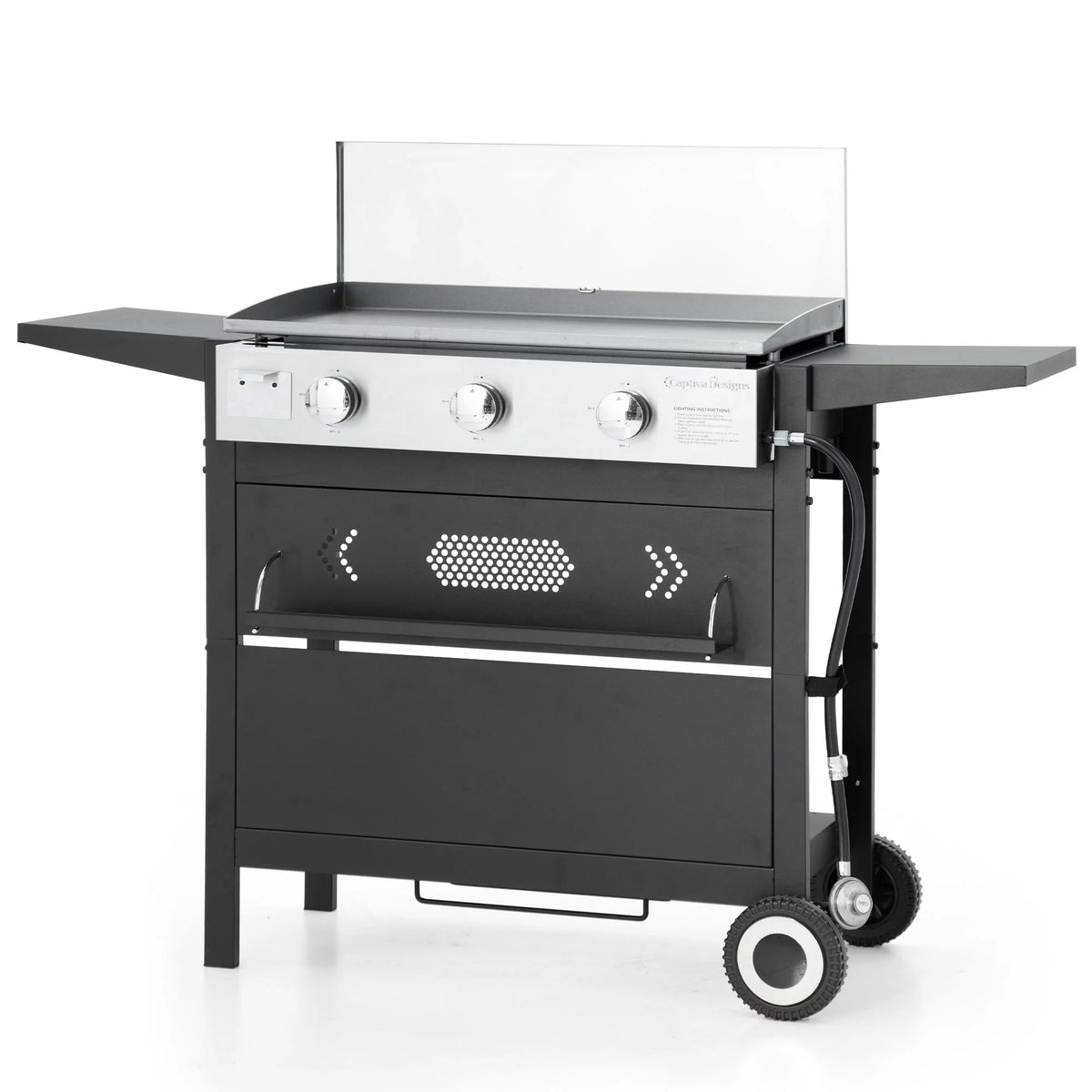 3-Burners Gas Griddle Portable Flat Table Top BBQ Grill 33,000 BTU R406