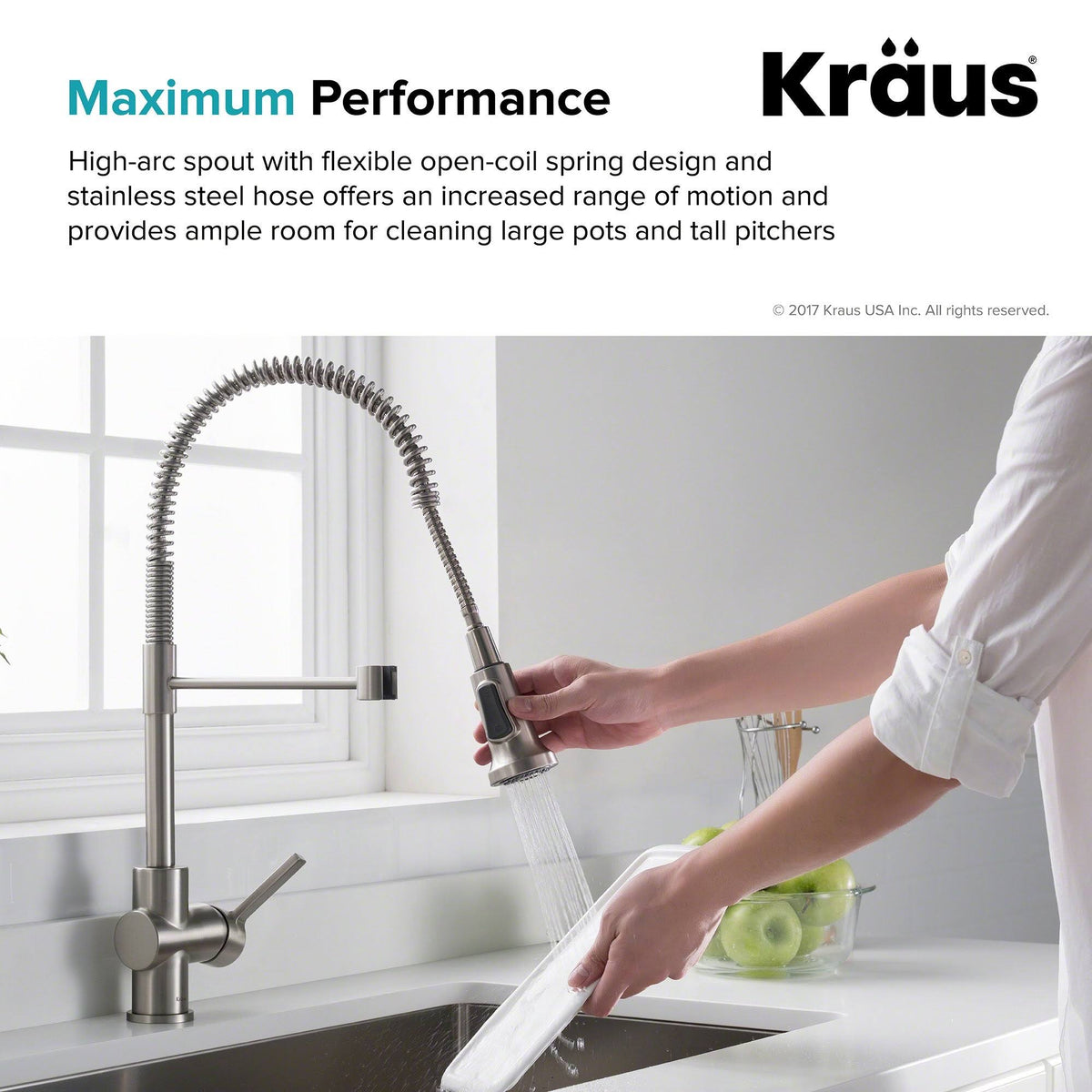 Brushed Gold Commercial Style Kitchen Faucet and Water Filter Faucet Combo S8309
