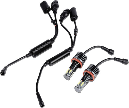 120W CREE LED Halo Headlight Bulbs 6500K Angel Eyes Pack of 2 O633