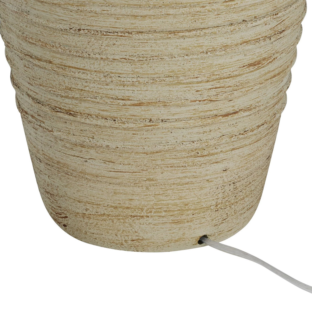 28" Tall Table Lamp with Cream Linen Drum Shade C407