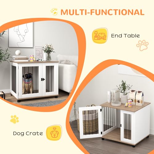 Walnut Brown Dog Crate Furniture Y74081