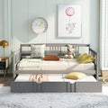 Grey Full Size Wood Daybed with Trundle B73581
