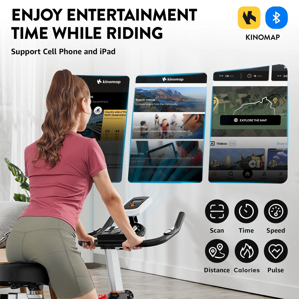 Magnetic Stationary Exercise Bike Indoor Cycling Bike Blue M145339