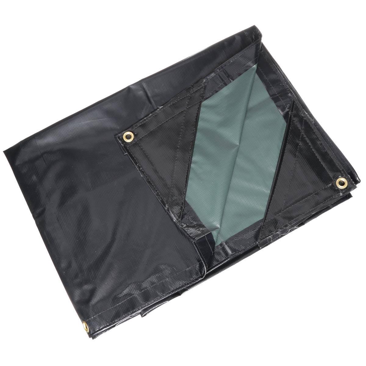 Black/Green Nylon Vinyl Lam Tarp 20x30Ft C9272