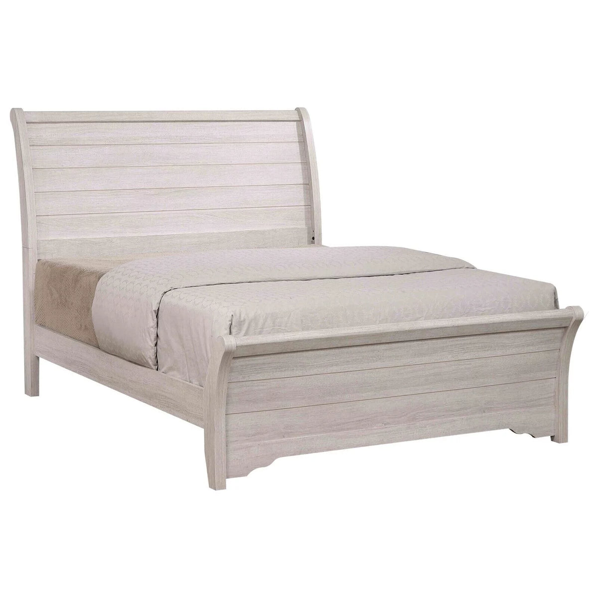 King Size Panel Bed Chalk Gray J699