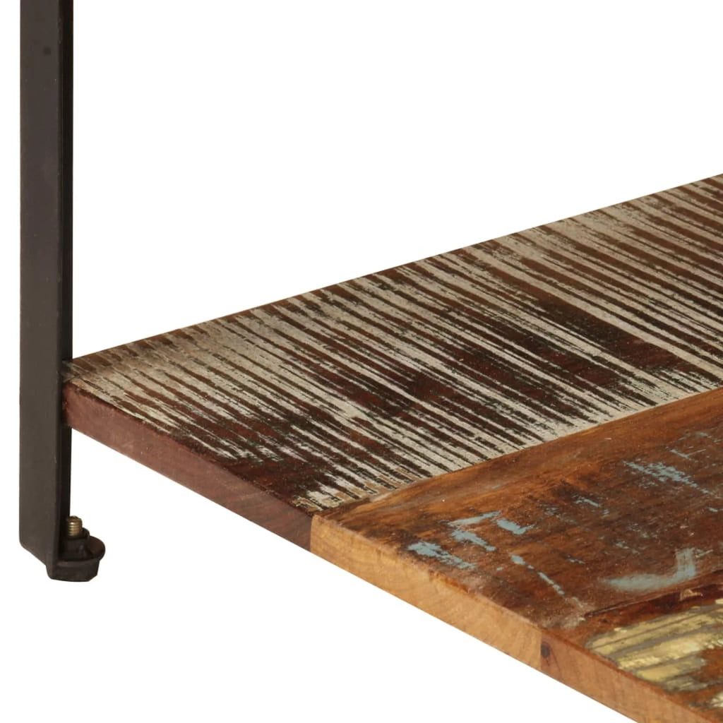 Coffee Table with Storage Shelf Reclaimed Wood Steel Frame S64681