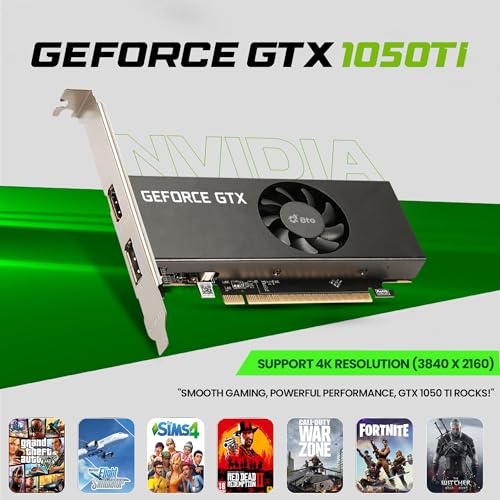 RGB Gaming Desktop PC Bundle - Intel Core i5 6th Gen, 16GB DDR4 Ram, 1TB SSD, NVIDIA GeForce GTX 1050 Ti 4GB, 24-inch Monitor, Windows 11 Pro (Renewed) T252038