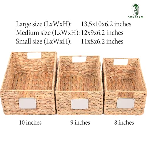 3 Pcs Woven Storage Baskets H434849