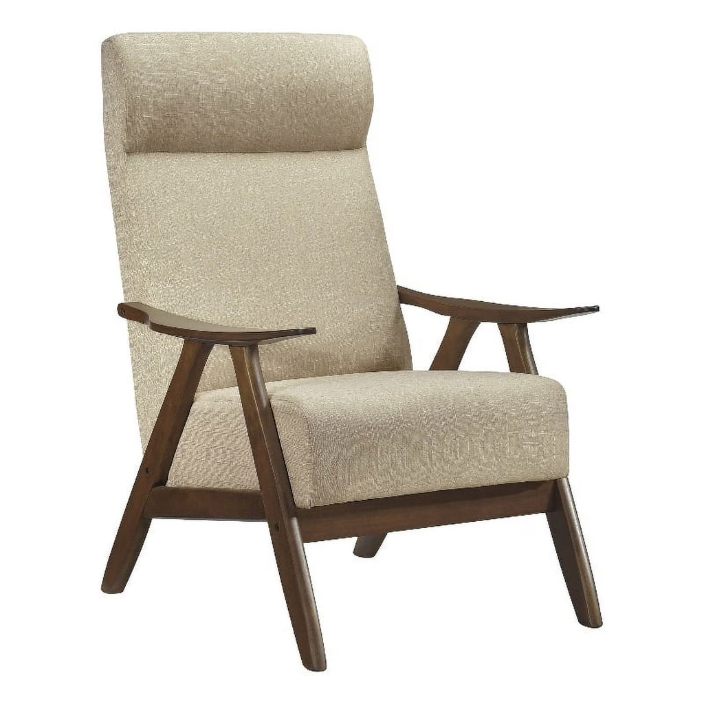 Brown Solid Wood and Fabric Accent Chair B752183
