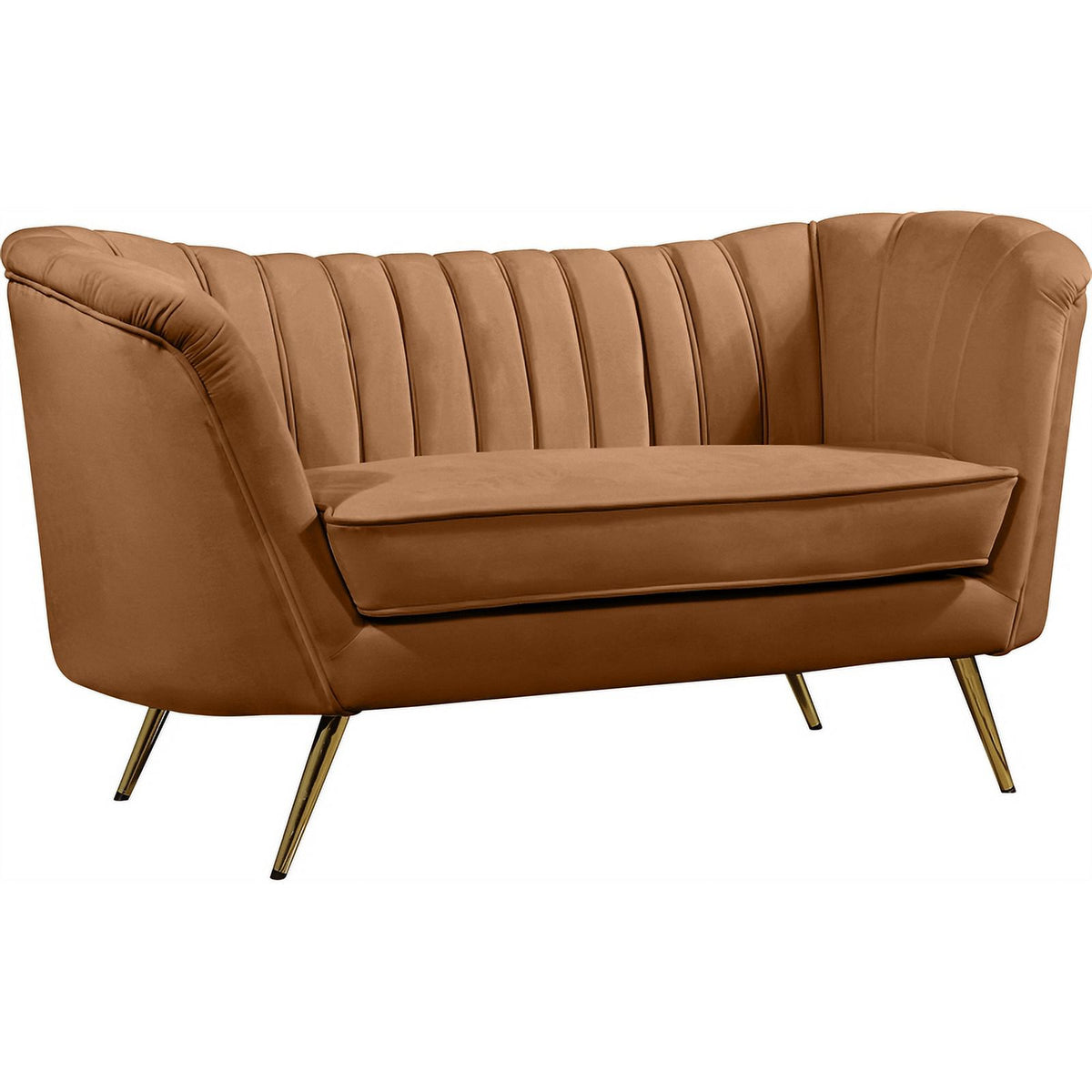 Saddle Velvet Loveseat D32417