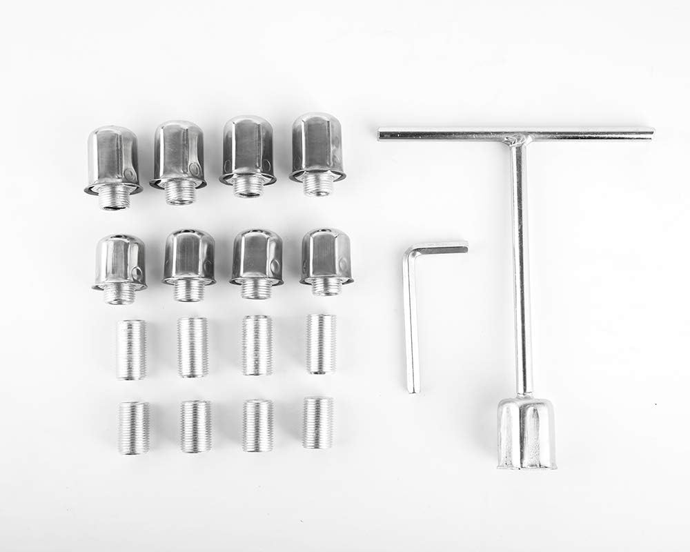 4pc 19.5inch Polished Stainless Steel Dually Wheel Simulators F148792
