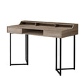 Dark Taupe Black Metal Computer Desk T819